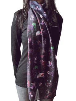 Fashion Apparel 32 Akumu Ink Escape From Wonderland Sheer Silky Scarf