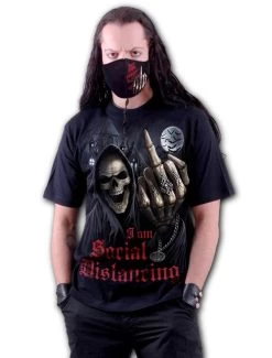 Spiral Social Distance Unisex T-Shirt - Small -Fashion Apparel Big C Edit Model 07540.1588590456