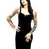 Switchblade Stiletto Studded Dagger Dress: Black -Fashion Apparel Big C Edit Model 54210.1571037236
