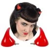 Kreepsville 666 Horror Horns Hair Clips: Red