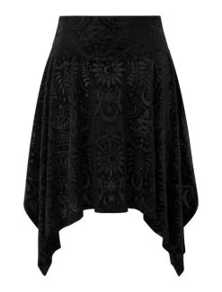 Killstar Etta Burnout Velvet Skirt - XS And Small -Fashion Apparel Big C Edit No Model 02693.1575021258