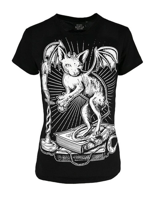 Restyle Ominous Cat T-Shirt 4 Restyle Ominous Cat T-Shirt - Image 2