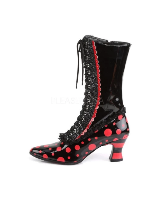 Funtasma Victorian Witch Boots: Red 5 Funtasma Victorian Witch Boots: Red - Image 3