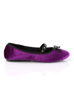 Demonia Drac Velvet Flats: Purple -Fashion Apparel Big C Edit Outside 40451.1551150108