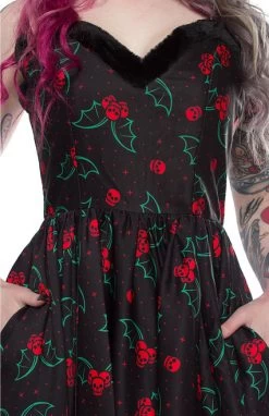 Sourpuss Holly Bats Sophia Dress 11 Sourpuss Holly Bats Sophia Dress -Fashion Apparel Big C Edit Pattern 16964.1581141821