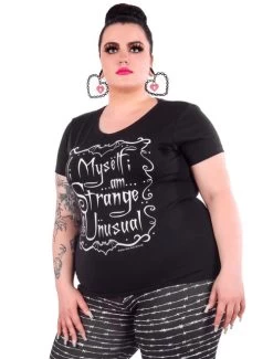 Too Fast I, Myself, Am Strange And Unusual Babydoll T-Shirt - Small To 3XL -Fashion Apparel Big C Edit Plus Size Front Side 36580.1638793157
