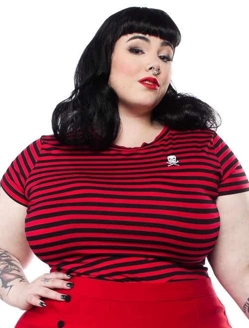 Sourpuss Striped Jolly Roger Top 6 Sourpuss Striped Jolly Roger Top - Image 4