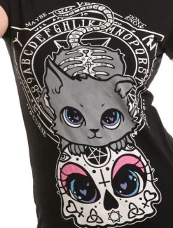 Cupcake Cult Cat Night Ladies' T-Shirt -Fashion Apparel Big C Edit Print 04826.1561865746