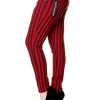 Banned Striped Stretch Skinny Jeans: Black / Red - Large -Fashion Apparel Big C Edit Side 40618.1560318336