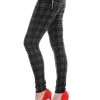 Banned Check Stretch Skinny Jeans: Grey - Medium To 2XL -Fashion Apparel Big C Edit Side 51514.1549425822