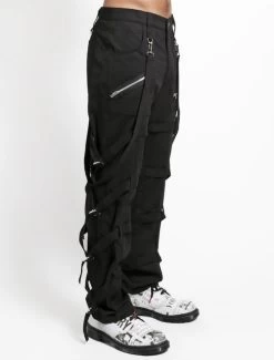 Tripp NYC Black Super Strap Bondage Pants - Size 30 -Fashion Apparel Big C Edit Sideish Male 16740.1598519948
