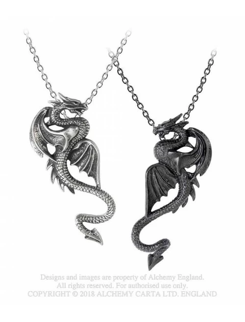Alchemy Gothic - Draconic Tryst Couple's Pendant 4 Alchemy Gothic - Draconic Tryst Couple's Pendant - Image 2