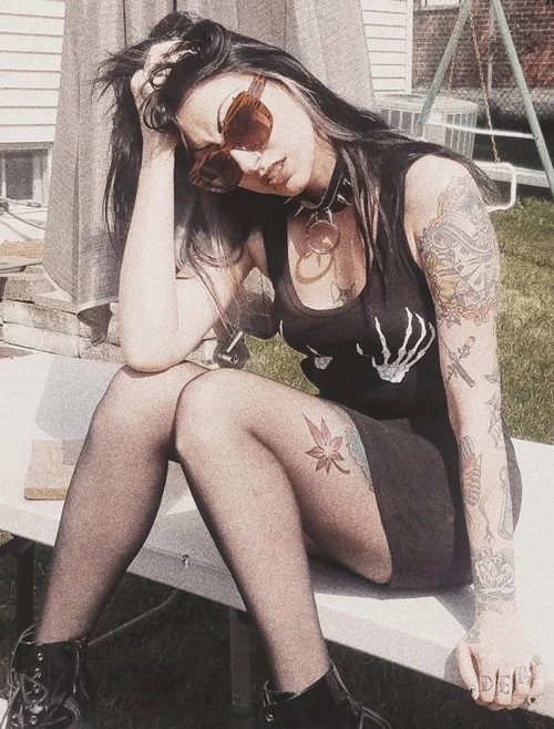 Too Fast Skeleton Hand Racerback Tank 5 Too Fast Skeleton Hand Racerback Tank - Image 3