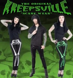 Kreepsville 666 Skeleton Unisex Skinny Jeans: Black Bone 9 Kreepsville 666 Skeleton Unisex Skinny Jeans: Black Bone -Fashion Apparel Big C Edit Stylised 26035.1580454068
