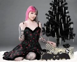 Sourpuss Holly Bats Sophia Dress 12 Sourpuss Holly Bats Sophia Dress -Fashion Apparel Big C Edit Stylised 30106.1581141812