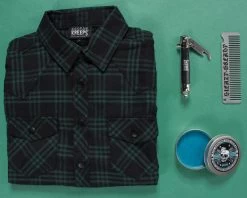 Kustom Kreeps Plaid Western Button Down: Black / Green 13 Kustom Kreeps Plaid Western Button Down: Black / Green -Fashion Apparel Big C Edit Stylised 51714.1576990107