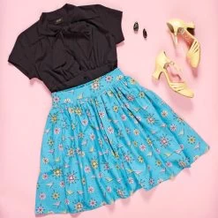 Sourpuss Sputnik Swing Skirt - Small, Medium And XL -Fashion Apparel Big C Edit Stylised 86983.1582702828