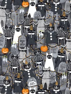 Retrolicious Boo Cats Glow In The Dark Kids' Dress -Fashion Apparel Big C Edit Swatch 70312.1633971531