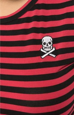 Sourpuss Striped Jolly Roger Top 9 Sourpuss Striped Jolly Roger Top -Fashion Apparel Big C Edit Symbol 35694.1588939867