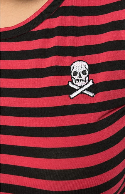 Sourpuss Striped Jolly Roger Top 5 Sourpuss Striped Jolly Roger Top - Image 3