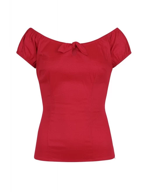 Collectif Lorena Top: Red - 3XL 4 Collectif Lorena Top: Red - 3XL - Image 2