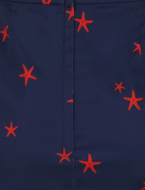 Collectif Polly Starfish Pencil Skirt - Large 7 Collectif Polly Starfish Pencil Skirt - Large - Image 5