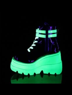 Demonia Shaker Ankle Boots: UV Neon Green - US7 IN STOCK 13 Demonia Shaker Ankle Boots: UV Neon Green - US7 IN STOCK -Fashion Apparel Big C Edit Zip 87917.1582527142