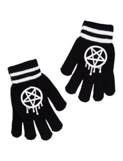 Too Fast Sporty Gram Pentagram Knit Gloves -Fashion Apparel Big C Edit 05286.1651668396