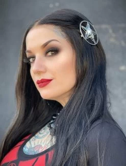 Kreepsville 666 Baphomet Circle Hair Clip -Fashion Apparel Big C Edit 51262.1643350898