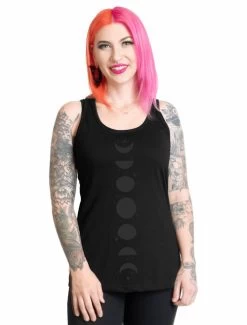 Too Fast Blackout Phases Of The Moon & Stars Racerback Tank Top