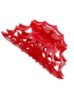 Kreepsville 666 Spiderweb Hair Claw: Red