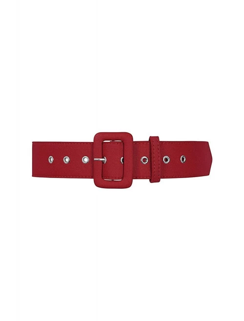 Collectif Jade Plain Belt: Red 4 Collectif Jade Plain Belt: Red - Image 2