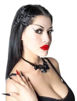 Kreepsville 666 Bat Snap Hair Clips: Black -Fashion Apparel Big C Edit modelled 10225.1651842110