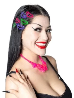 Kreepsville 666 Bat Snap Hair Clips: Multicolour -Fashion Apparel Big C Edit modelled 30851.1651841530