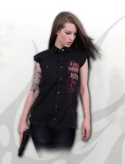 The Walking Dead Women's Darryl Wings Sleeveless Worker Shirt -Fashion Apparel Big C Model 84034.1631181353