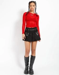 Tripp NYC Ladies' Long Sleeve Fishnet Top: Red 22 Tripp NYC Ladies' Long Sleeve Fishnet Top: Red -Fashion Apparel C39A7E88 0BAD 4211 865F 36137F655367 76749.1678520481