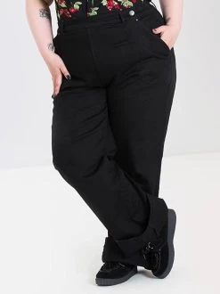 Hell Bunny Weston Denim Jeans: Black - XS And Large -Fashion Apparel C56CE093 8304 4E21 8FC0 01BF7093EFC3 22043.1673039244