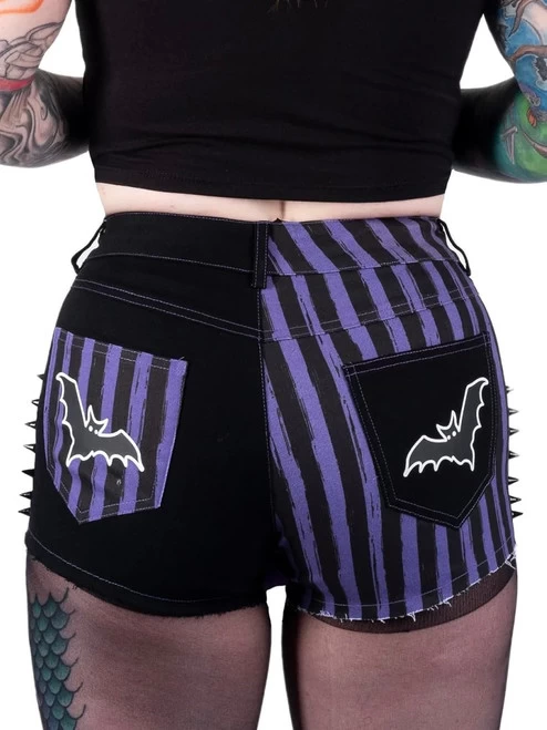 Too Fast Bat Studded Stretch Denim Shorts 9 Too Fast Bat Studded Stretch Denim Shorts - Image 7