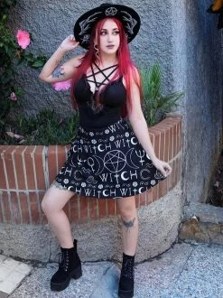 Too Fast Imma Witch Mini Skater Skirt -Fashion Apparel C780AF7F 0A6F 46FC 890B E5F70D2A3636 13174.1636577755