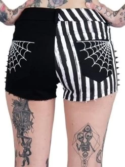 Too Fast Spiderweb Studded Stretch Denim Shorts -Fashion Apparel C8589DCF 65D0 4DD4 BA82 C7EDAFB94E1F 58803.1669548531