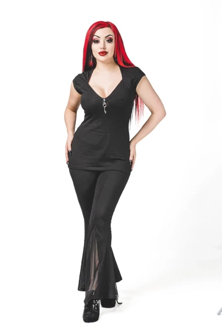 Necessary Evil Luna Cap Sleeve Top - Small 9 Necessary Evil Luna Cap Sleeve Top - Small - Image 7