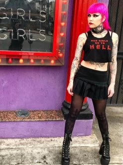 Switchblade Stiletto Studded School Skirt: Black -Fashion Apparel CCB485A8 16B1 41F6 84B7 5928C1D5E65C 70672.1651361889