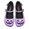 Hot Chocolate Design Chocolaticas: Halloween Flats - Purple -Fashion Apparel Chocolaticas Halloween Purple womens Mary Jane Flat Front 45916.1629102175