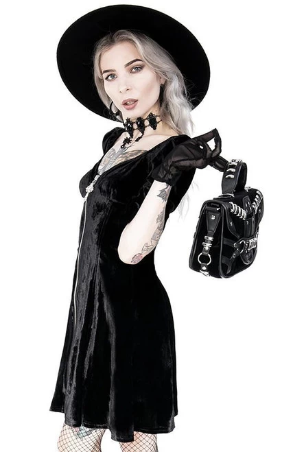 Restyle Black Velvet Sweetheart Dress With Gothic Cross 15 Restyle Black Velvet Sweetheart Dress With Gothic Cross - Image 13