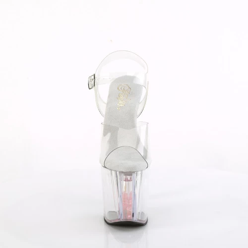 Pleaser Enchant-708AQUA-01 8" Platform Heels: Aqua - Clear / Pastel Holographic - PRE-ORDER 5 Pleaser Enchant-708AQUA-01 8" Platform Heels: Aqua - Clear / Pastel Holographic - PRE-ORDER - Image 3