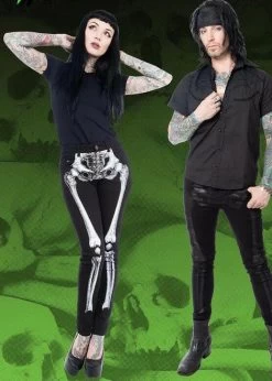 Kreepsville 666 Unisex Skeleton Skinny Jeans: White Bone -Fashion Apparel D8A68A33 8B7D 4F6B 9593 FE531C05C457 48740.1713251358