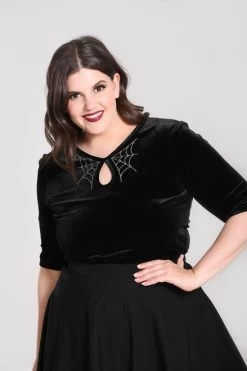 Hell Bunny Morticia Top - Small To 2XL