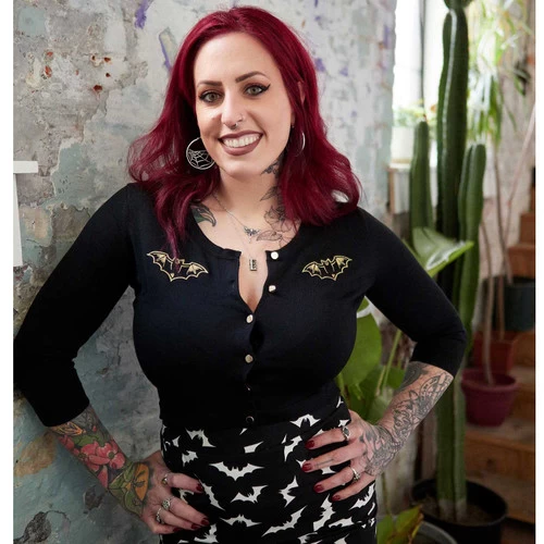 Sourpuss Nokturnal Bats Cropped Cardigan 5 Sourpuss Nokturnal Bats Cropped Cardigan - Image 3