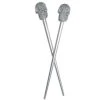 Kreepsville 666 Skull Collection Hair Sticks: Silver Glitter