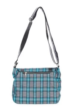 Banned Tartan Shoulder Bag: Blue / Grey -Fashion Apparel E70DC608 9D2B 417C B240 DC046F034B06 66941.1649150319
